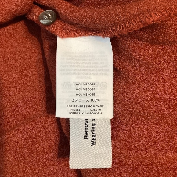Madewell Tiered Button Back Top Size M Burnished Rust - Picture 7 of 7